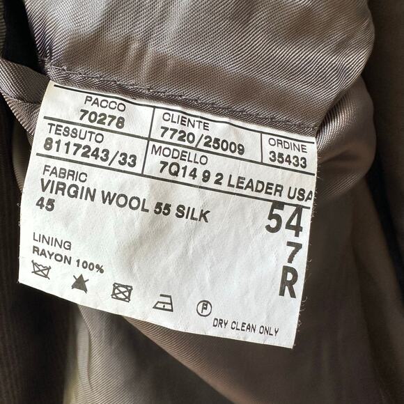 Corneliani Made in Italy Gray Wool Silk Blazer Jacket Size 54R (US 44R) - Picture 5 of 7